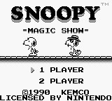 Snoopy's Magic Show screenshot 3 for GameBoy